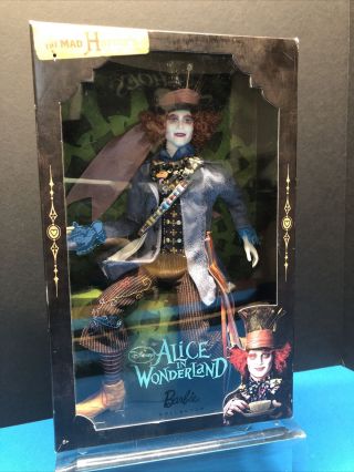 Disney Alice In Wonderland " Mad Hatter " - Johnny Depp Barbie Collector