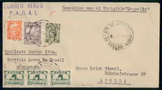 Mayfairstamps Peru 1932 Pagai Zeppelin Flight Cover Wwi27167