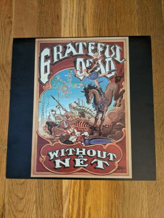 Grateful Dead Live Without A Net Promo Poster 2 Sided Flat 1990 Rare