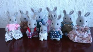 Sylvanian Families Celebration Babblebrook Grey Rabbits,  Grandparents