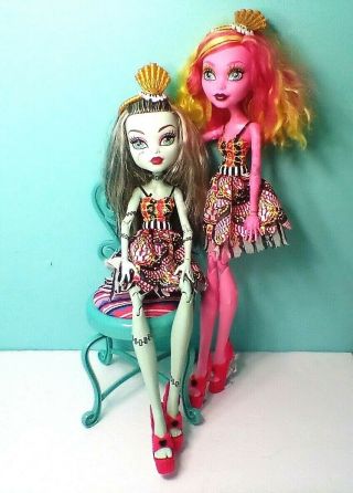 2 Awesome " Frightfully Tall " Monster High Dolls,  Frankie Stien/gooliope Jelling