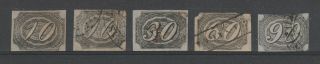Brasil 1844,  Mi 4 - 7,  5 Stamps