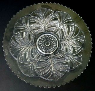 Bryce Higbee - Palm Leaf Fan - Antique Eapg Glass Plate
