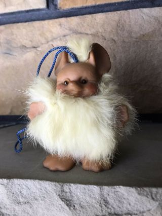 1960s Vtg Rauls Happy Gang Troll Mouse Rare Dam Plastech Gonk 3 1/2 Inches Tall
