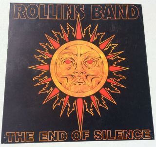Vintage Lp Record Promo Display Flat 2 - Sided Rollins Band The End Of Silence