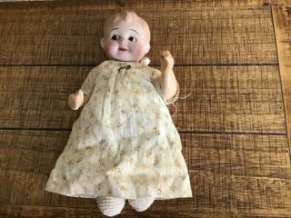 Antique German Bisque Head Baby Doll 9 Inches