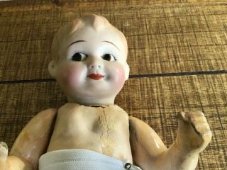 Antique German Bisque Head Baby Doll 9 inches 2