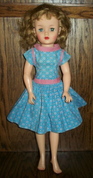 Vintage Ideal 18 " Miss Revlon Doll In Dress