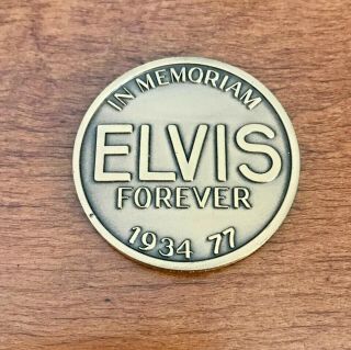 Elvis Presley Forever 1934 - 1977 The Metal Art Co.  Inc.  Bronze 1.  5 " Diameter 1oz