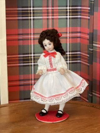 Vintage Miniature Doll House Lil - Girl Doll 4 1/2”
