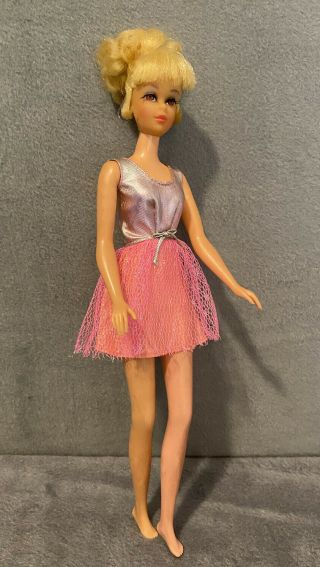 Vintage Francie Doll With Growin Pretty Hair.  Orig.  Dress Straight Waist