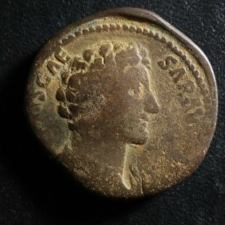 Marcus Aurelius Sestertius 153 - 154 Minerva Rome Ric 1315 Sesterce Marc Aurèle