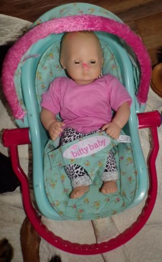 American Girl Bitty Baby Car Seat Carrier & Bitty Baby Doll
