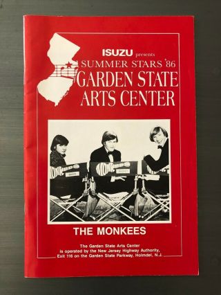 Garden State Arts Center Concert Program - The Monkees (summer Stars 