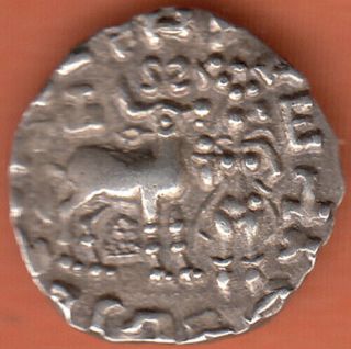 Kuninda Kingdom India 2000 Years Old Extremely Rare Silver Drachm Coin 450
