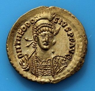 Gold Solidus Of Theodosius Ii