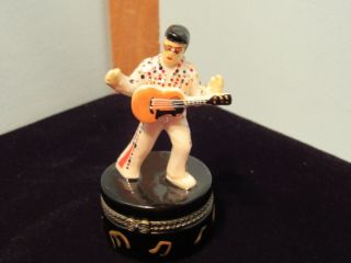 Elvis Trinket Box With Mini Guitar And Microphone