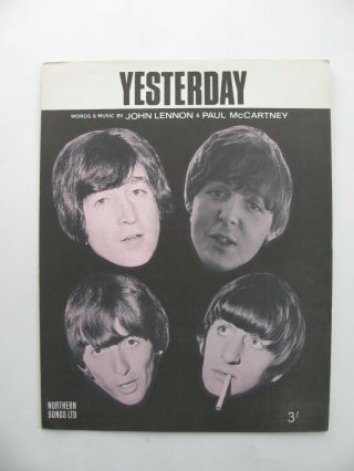 The Beatles " Yesterday " U.  K.  Sheet Music