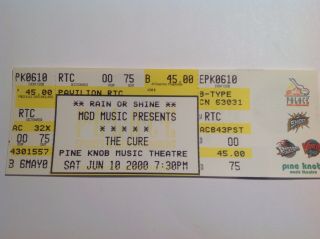 The Cure Concert Ticket 2000 Michigan Show. .  {{free Shipping}}