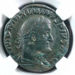 Maximinus Thrax Sestertius Ngc Ch Vf 236 - 238 Salus Rome Ric 85 Sesterce Maximin