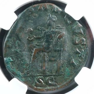 Maximinus Thrax Sestertius NGC Ch VF 236 - 238 Salus Rome RIC 85 Sesterce Maximin 2