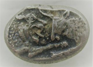 Ancient Greek Ar Silver Half Stater Coin Kings Of Lydia Kriosos 5.  50g