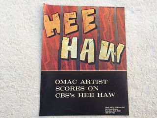 Buck Owens Heehaw Omac Artist Pamphlet For Cbs