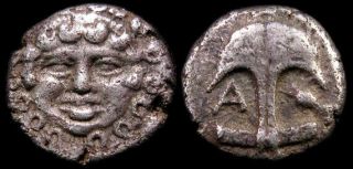Greek Coinage,  Thrace,  Apollonia Pontica.  Circa 450 - 390 Bc.  Ar Drachm,  Gorgoneion