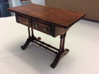House Of Miniatures Duncan Phyfe Library Table 40077,  Assembled