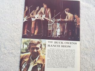 BUCK OWENS The Entertainer Promotional Pamphlet for The Buck Owens RANCH SHOW 2