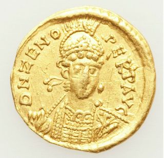Zeno,  Eastern Roman Empire (ad 474 - 491).  Av Solidus (19mm,  3.  46 Gm,  6h).  Vf.