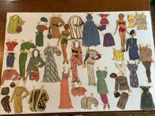 2 Vintage Lana Turner Cut Out Paper Dolls And Clothes And Acces