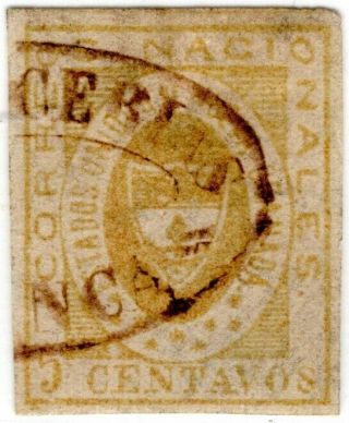 Colombia - Classic - 5c Stamp - Carnicerias Franca Cancel - Sc 14a - $ 150 1861