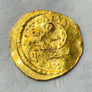 ANCIENT BYZANTINE GOLD COIN JUSTINIAN I - 527 - 565 AD.  SEMISSIS - SCARCE COIN 2