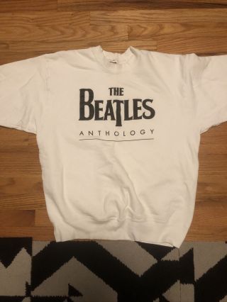 Vintage The Beatles Anthology Crewneck Sweatshirt Size Xl Apple Best Buy 90’s