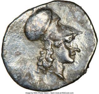 Ancient Lucania.  Metapontum.  Ca.  325 - 275 Bc.  Silver Diobol Ngc Graded Ch Vf