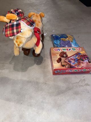 Vintage 1985 Grubby Caterpillar Teddy Ruxpin Plush Worlds Of Wonder With Cord