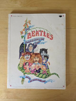 Vintage The Beatles Illustrated Lyrics Softcover Book First Edition Dell 1972