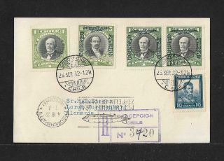 Zeppelin Chile To Germany Air Mail Saf 7 Cover 1932 Scarce