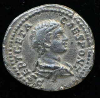 Geta Felicita Publica Silver Roman Denarius Coin - Great Au 20mm