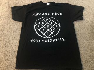 Arcade Fire Reflector Tour 2014 Black T Shirt Size M