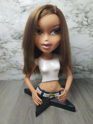 Bratz Mga Large Styling Head Star Base Brown Hair Doll /arms (a1)