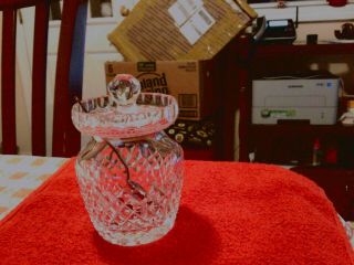 Crystal Jam Jelly Honey Jar Pot With Lid & Spoon Could Not Find Waterford Stamp