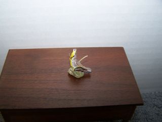 1:12 Dollhouse Miniature Bird Of The Month Meadowlark Vintage