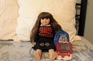 90s Molly Mcintire American Girl Doll Pleasant Company W/ Backpack & Computer