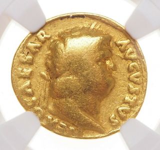 Nero.  Ad 54 - 68.  Gold Aureus,  Salus Seated,  Ngc G