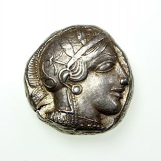 Attica,  Athens Silver Tetradrachm 454 - 404BC Head of Athena / Owl 2