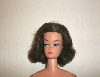 Vintage Barbie Doll Brunette Side Part Fashion Queen Wig Great Cond 1960s 1