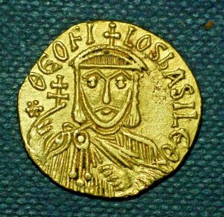 Byzantine,  Theophilus With Michael Ii And Constantine (ad829 - 842) Gold Solidus