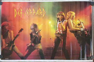 Def Leppard Live Poster 1983 Approx 23 X 35 Vintage 80 